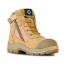 Dakota - Ladies Wheat Nubuck Zip / Lace Safety Boot