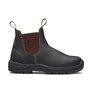 Brown premium oil tanned leather elastic side safety boot
