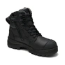 8561 - RotoFlex - Black water-resistant leather 150mm zip side safety boot