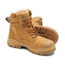 RotoFlex Wheat water-resistant nubuck 150mm zip sided safety boot
