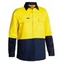 Closed Front Hi Vis Drill Shirt - Long Sleeve