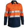 3M Taped Closed Front Cool Lightweight Hi Vis Shirt - Long Sleeve