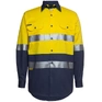 JB's Hi Vis Long Sleeve (D+N) 150G Work Shirt