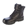 Black High Ankle ZipSider Boot w/ Scuff Cap