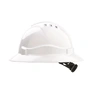 V6 Hard Hat Vented Full Brim Ratchet Harness - White