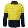Open Front 2 Tone L/S Shirt