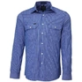Pilbara Men's Long Sleeve Shirt - Double Pockets - Small Check
