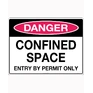 300x225mm - Metal - Danger Confined Space Entry by Permit Only